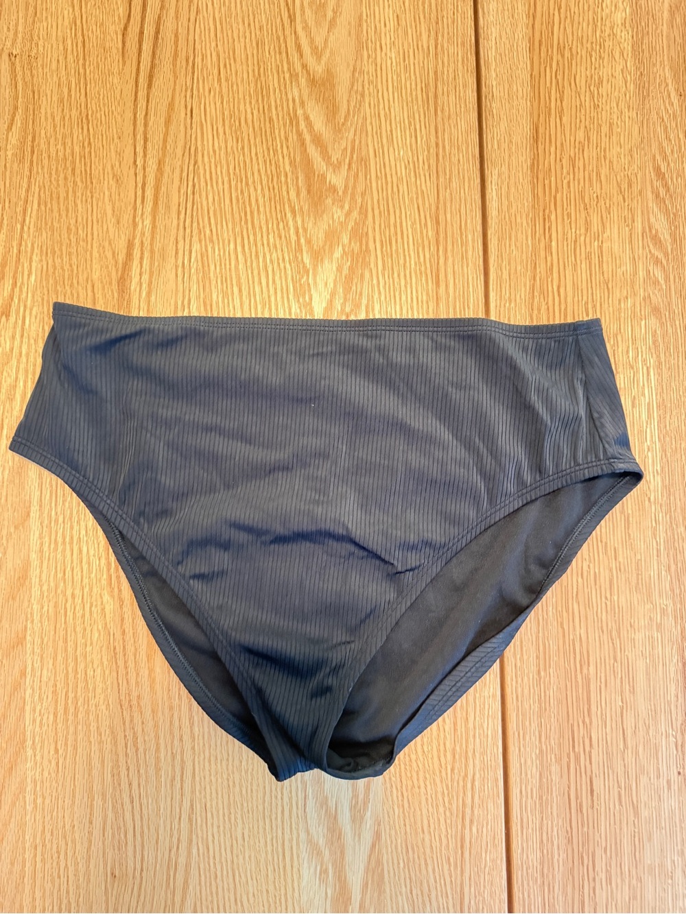 Shade & Shore Ribbed Black Bikini Bottoms XL